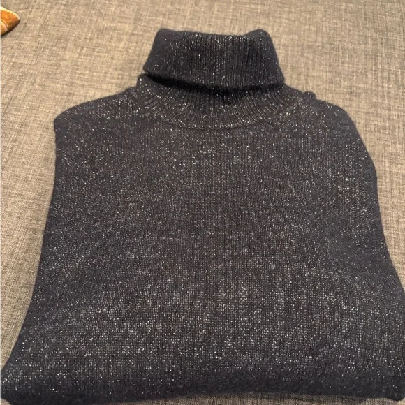 All Saints Amos 2-In-1 Satin Maxi Dress S . Navy sparkle blue - Picture 9 of 11